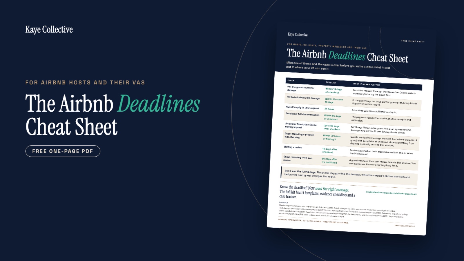 The Airbnb Deadlines Cheat Sheet