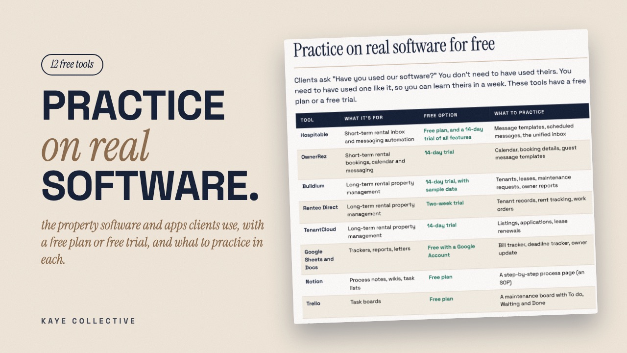 Inside the guide: a practice task page